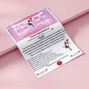 OddClick Love Contract Agreement Card Certificate with Permanent Marker, Message Bottle Greeting Card