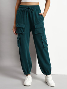 Q-Rious Regular Fit Women Dark Green Trousers