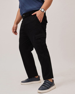 UNSTD Men Plus Size Cargo Trousers Regular Fit Stretchable Casual Pants Men Cargos
