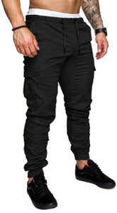 Yungistan Slim Fit Men Black Trousers