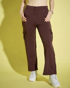 SnapUp Flared Women Brown Trousers