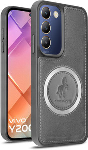 Vaku Luxos Back Cover for Vivo Y200e 5G, Astrid Leather Stitched Magsafe Phone Case Camera Screen Protector