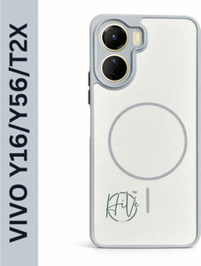 Hive Back Cover for vivo Y16 (Grey, Grip Case, Silicon) - Image 1