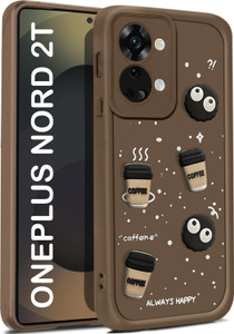 Vshop Back Cover for OnePlus Nord 2T 5G Cute Fun Cartoon 3D Ball Coffee Case