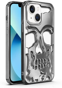AmericHome Hollow Skull Pattern iPhone 13 Back Cover Silver - Image 6