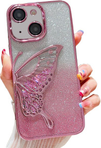 Mintzz Back Cover for APPLE IPHONE 15, Luxury Butterfly Glitter Girls Cover