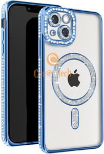 casohitech Back Cover for Apple iPhone 13, iPhone 13, Bling Rhineston, Sparkle Diamond, Camera Lens, Logo View