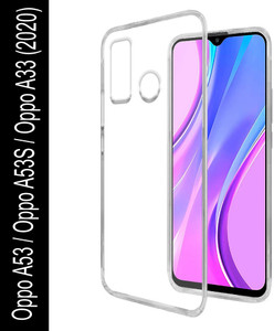 Casotec Back Cover for Oppo A53, Oppo A53S, Oppo A33 (2020) Clear TPU Case