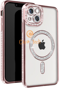 casohitech Back Cover for Apple iPhone 13, iPhone 13, Bling Rhineston, Sparkle Diamond, Camera Lens, Logo View