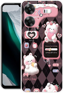 icusto Back Cover for realme C61, RMX3933 For Her, Girls, pink Back Cover