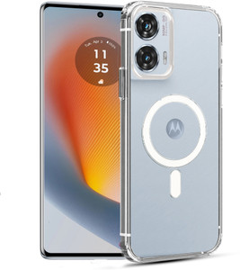 am collection Back Cover for Motorola G96 Transparent MagSafe Mobile Back Cover | Wireless Charging Compatible
