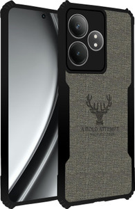 Qyist Back Cover for Realme Gt 6 |Vegan PU Leather |Deer Case| Camera Lens Protection