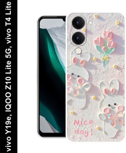 ARTOSS Back Cover for vivo Y19e, IQOO Z10 Lite 5G, vivo T4 Lite 5G cute teddy printed back cover