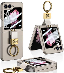 FIEUSCHE Back Cover for Samsung Z Flip Case with Ring Stand