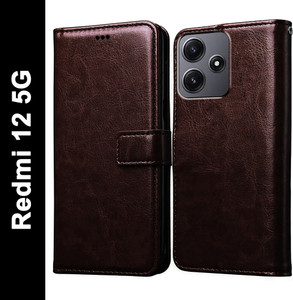 Casotec Flip Cover for Mi Redmi 12 5G, Mi Redmi 12 4G, Poco M6 Pro 5G