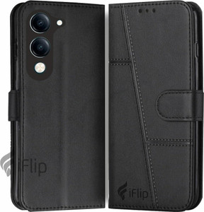 iFlip Flip Cover for Vivo Y19e, Card Pockets Wallet & Stand, Wallet Style Flip Back Case Cover