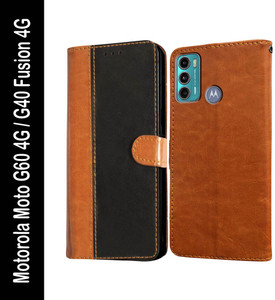 Casotec Flip Cover for Motorola Moto G60 4G, Motorola Moto G40 Fusion 4G