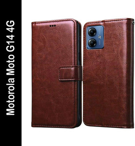 Casotec Flip Cover for Motorola Moto G14 4G