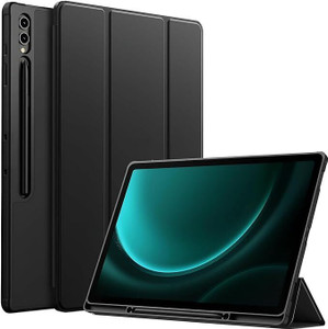 Proelite Flip Cover for Galaxy Tab S9 FE Plus/S9 Plus/S10+ 12.4" Cover, Soft Flexible Flip Cover with SPen Holder