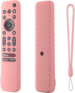 Oboe Front & Back Case for Sony Smart Tv 2022 Voice Remote RMF-TX 800U RMF-TX 900U Silicone Remote Cover with Lanyard