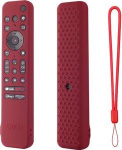 Oboe Front & Back Case for Sony Smart Tv 2022 Voice Remote RMF-TX 800U RMF-TX 900U Silicone Remote Cover with Lanyard