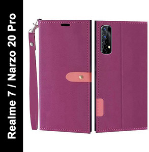 Krofty Flip Cover for Realme Narzo 20 Pro, Realme 7