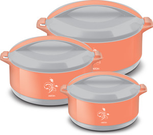 MILTON Divine Jr Gift, 500/1000/1500, Orange, Pack of 3 Serve Casserole Set