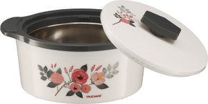 ट्रूवेयर Floraa Inner Steel Outer Plastic 1500 ML Casserole थर्मोवेयर कैसरोल