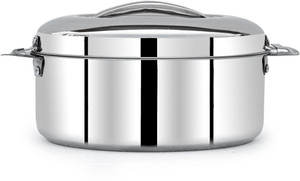 MANAU Hot Pot Double Wall Insulated Stainless Steel Casserole with Steel Lid (2500 ML,Weight-950 grams) Serve Casserole