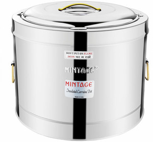 Mintage Stainless Steel Hot Pot 10 Liters | Serving Pot for Better Serve Thermoware Casserole