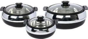 JAYPEE Glasserol Set Pack of 3 Thermoware Casserole Set