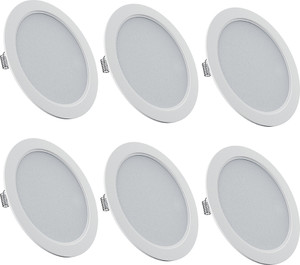 नॉर्टेक Sifra 12W Led Downlight for Living Room, Kitchen, Bedroom Cool White Pack of 6 डाउनलाइटर सीलिंग लाइट सीलिंग लैंप