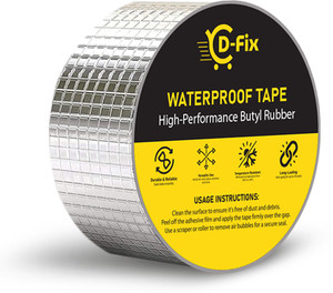 D-fix Leakage Repair Waterproof Tape for Pipe Leakage Butyl Aluminium Foil Tape 5 m Butyl Tape