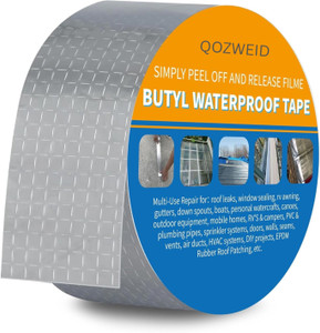 QOZWEID Repair tape for roof pipe wall balcony and window sealing no Waterproof Repair Tape with Strong Butyl Adhesive (Manual)