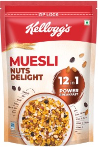 Kellogg's Nuts Delight, 12-in-1 Power Breakfast, IndiaNo.1 Muesli Cereal Pouch