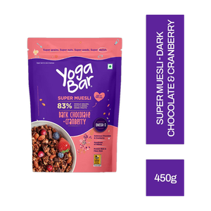 Yogabar Muesli Dark Chocolate & Cranberry Pouch - Image 1
