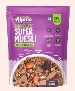 अल्पिनो सुपर चॉकलेट मूसली नट्स एंड कुकीज़ 750g