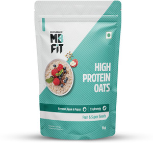 मसलब्लेज़ फिट हाई प्रोटीन ओट्ज, 23 g प्रोटीन, फॉर वेट मैनेजमेंट, फ्रूट एंड सुपर सीड्स