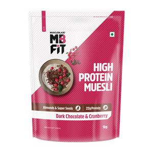 MUSCLEBLAZE Fit High Protein Muesli, Dark Chocolate & Cranberry - Image 6