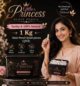 Princess Slate 1 KG Natural Slate Pencils Small Pieces (Tukda) Earthy Girls Favourite Full Earthy Soft Premium Quality Pencil Chips, Bars Sticks Multi Purpose Use
