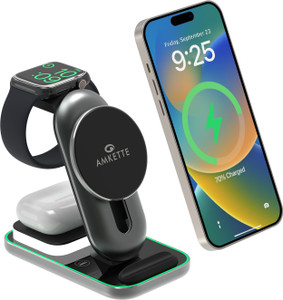 AMKETTE PowerPro Air 900, 3in1 23W Magnetic MagSafe Wireless Charging Station Charging Pad
