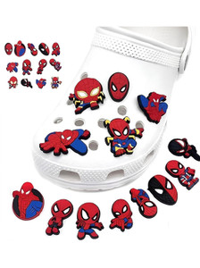 KSHMANIDHAYE 13pcs SpiderMan Shoes Charms Cartoon Charms for Clogs Shoe Decoration Charms Rubber Shoe Charm