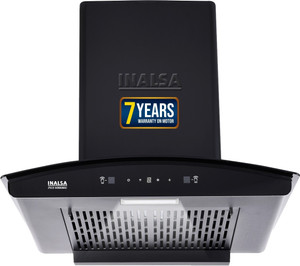 Inalsa ZYLO 60BKMAC Auto Clean Wall Mounted Black 1250 CMH Chimney