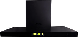 HAVELLS Mirak BLDC 90cm T Shape Glass Kitchen Chimney Auto Clean Wall Mounted Black 1700 CMH Chimney