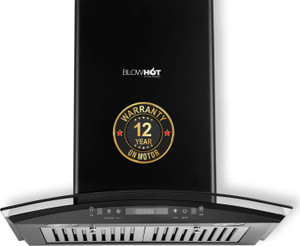 BLOWHOT Motion Sensor, Baffle Filter With Recycling Mode Acura S BAC MS Chimney Auto Clean Wall Mounted Black 1200 CMH Chimney