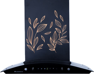 WONDERCHEF Ruby Curve Flora 60 cm Auto Clean Wall Mounted Black 1200 CMH Chimney