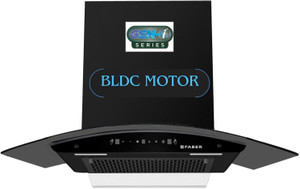 FABER HOOD IRIS BLDC FL HC BK 90 Auto Clean Wall Mounted BLACK 1500 CMH Chimney