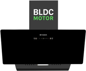 FABER Hood Trendy BLDC HC SC FL BK IN 90-V Auto Clean Wall Mounted Black 1500 CMH Chimney
