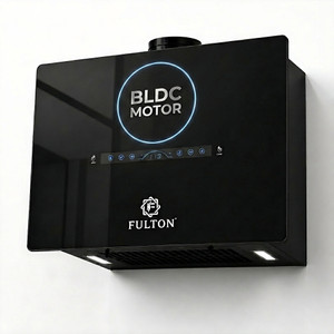 FULTON SILENT PRO BLDC CHARCOAL FILTER DUCT LESS 1450 CMH 60 cm Square Shape Duct Less Filter Less Powerful Air Suction Low Noise With Oil Collector Tray Powerful suction Auto Clean Chimney