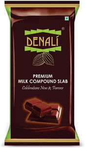 Denali Premium Milk Compound Slab, Delicious Chocolate Bars for Cooking/Baking Cakes, Muffins, Mousse (400 Grams) Bars